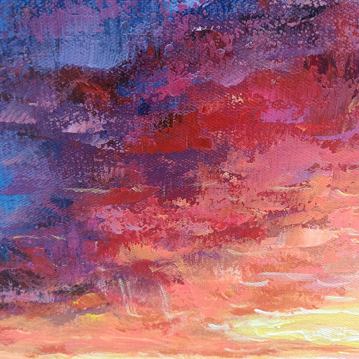 Ready to Ship ｜GOLDEN HOUR: Vibrant Sunset Seascape Oil Painting