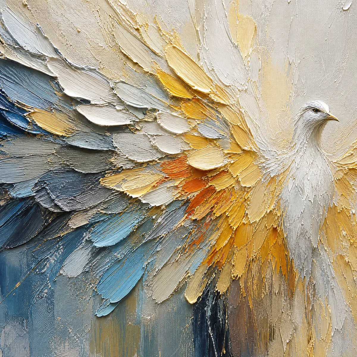 GOLDEN WINGS: Golden Angel Wings Abstract