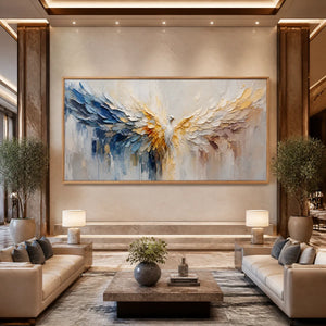 AVIAN GRACE displayed in a refined hotel lobby.