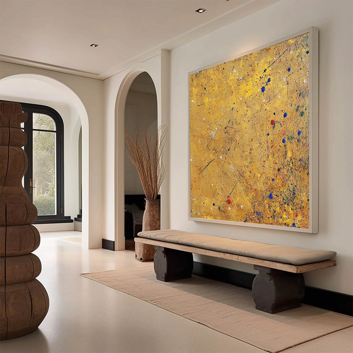 GOLDEN CHORUS: Abstract Expressionist Oil Painting