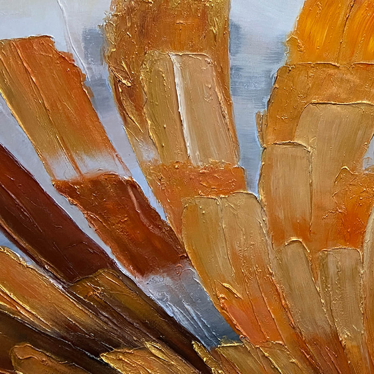 GOLDEN RADIANCE: Abstract Gold Textured Impasto Oil Painting