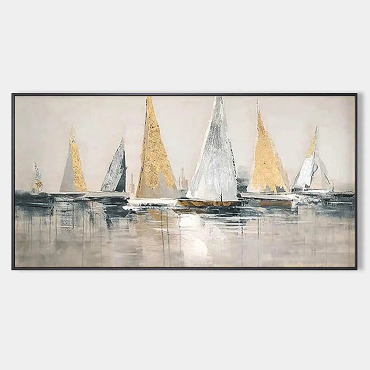 Panoramic Sailboat Painting