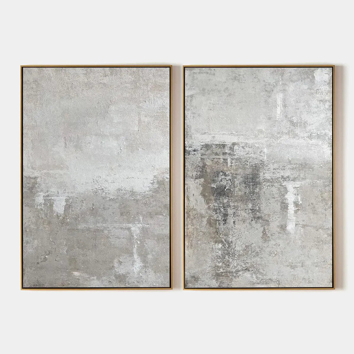 Textured Abstract Painting Set of 2, Vertical Wall Art