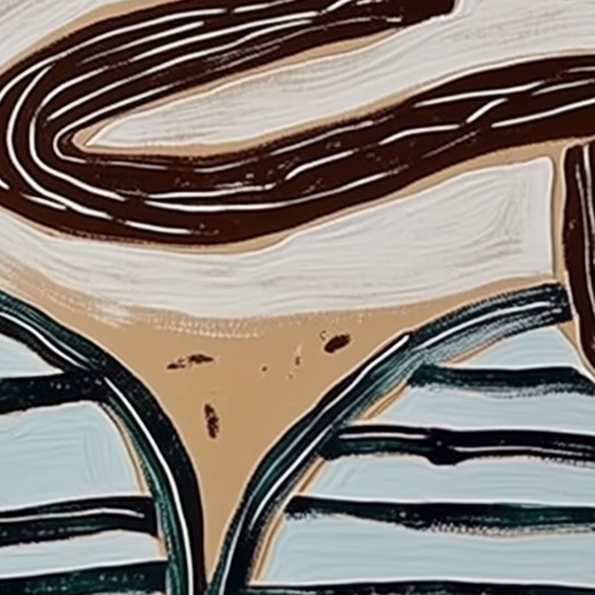 GROUNDED FLOW: Wabi Sabi Inspired Abstract Painting with Earthy Tones