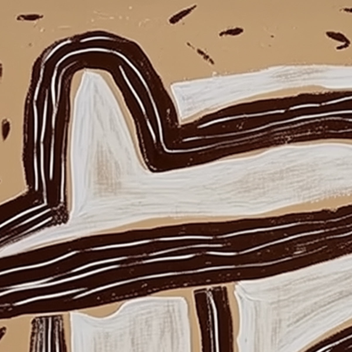 GROUNDED FLOW: Wabi Sabi Inspired Abstract Painting with Earthy Tones