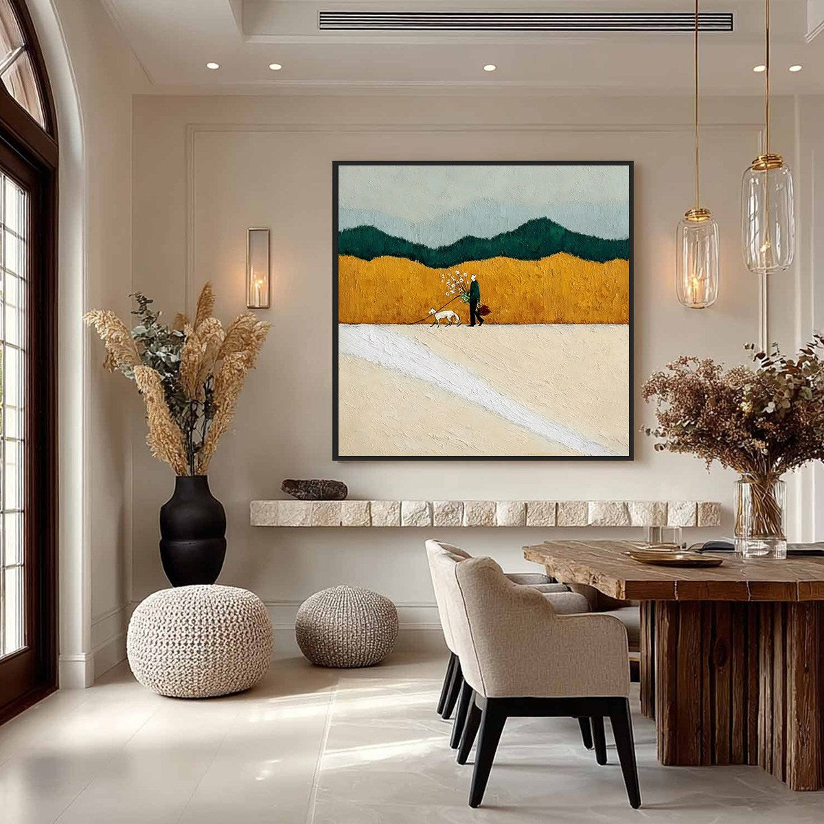 HOMEWARD BOUND: Textured Figurative Landscape Wall Art