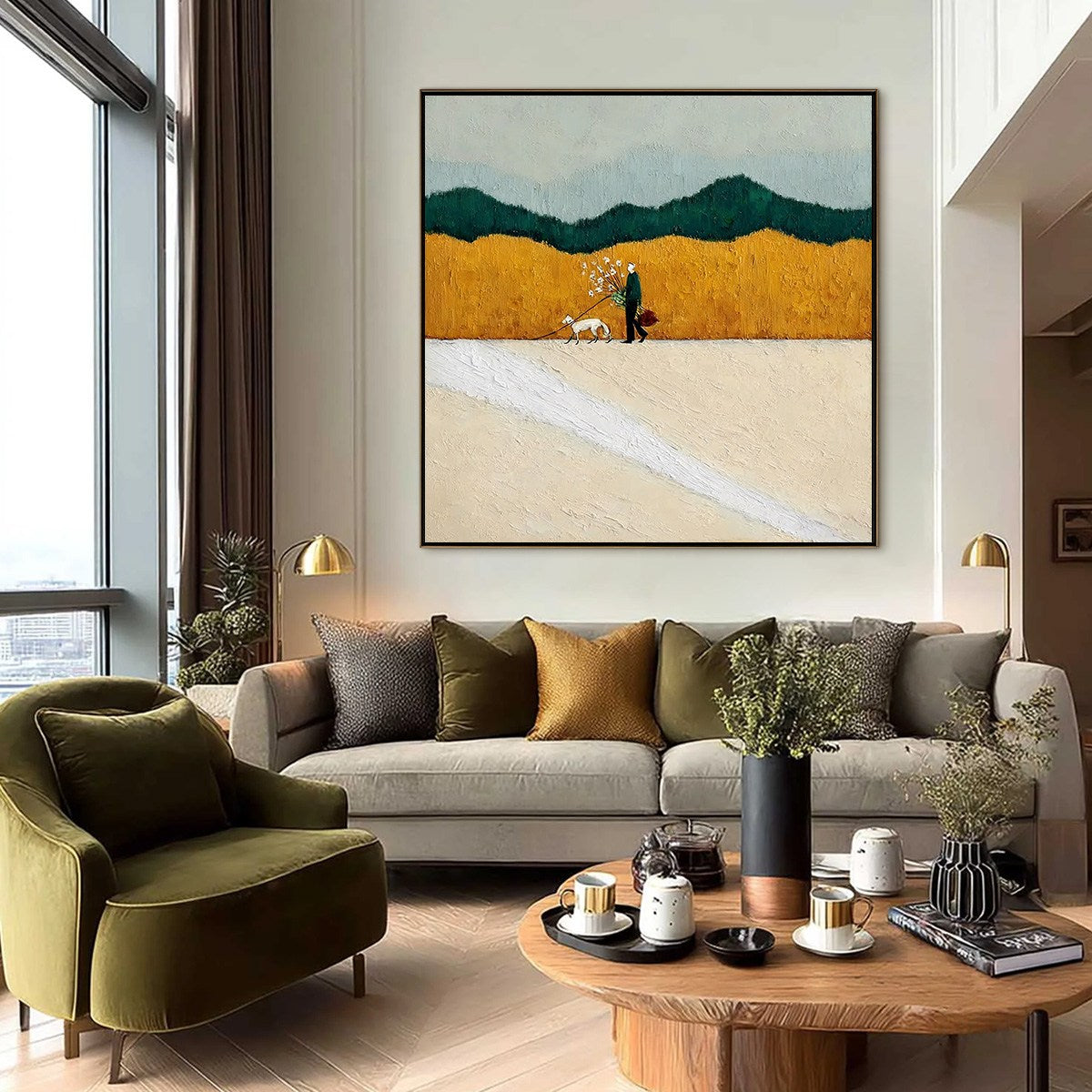 HOMEWARD BOUND: Textured Figurative Landscape Wall Art