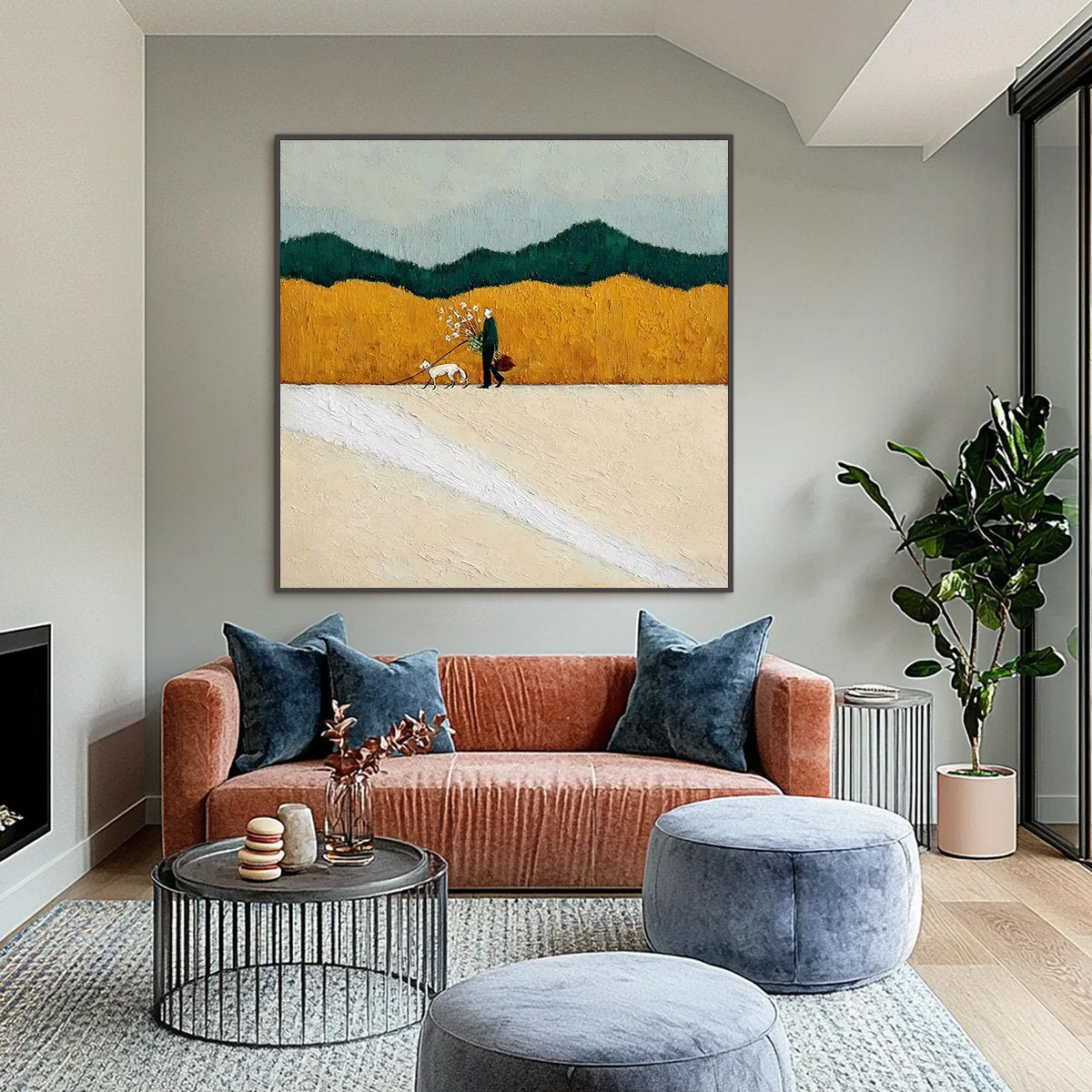 HOMEWARD BOUND: Textured Figurative Landscape Wall Art