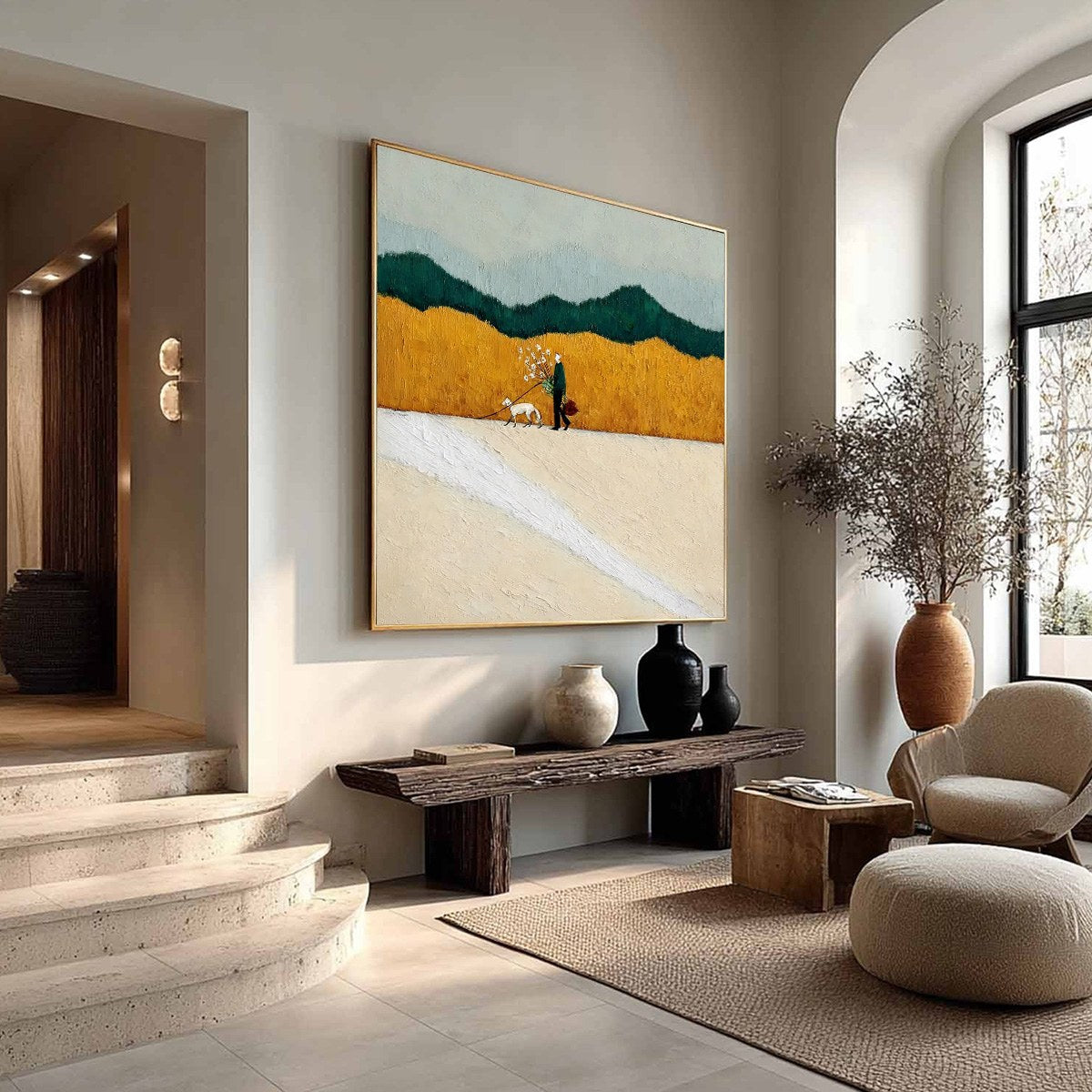 HOMEWARD BOUND: Textured Figurative Landscape Wall Art