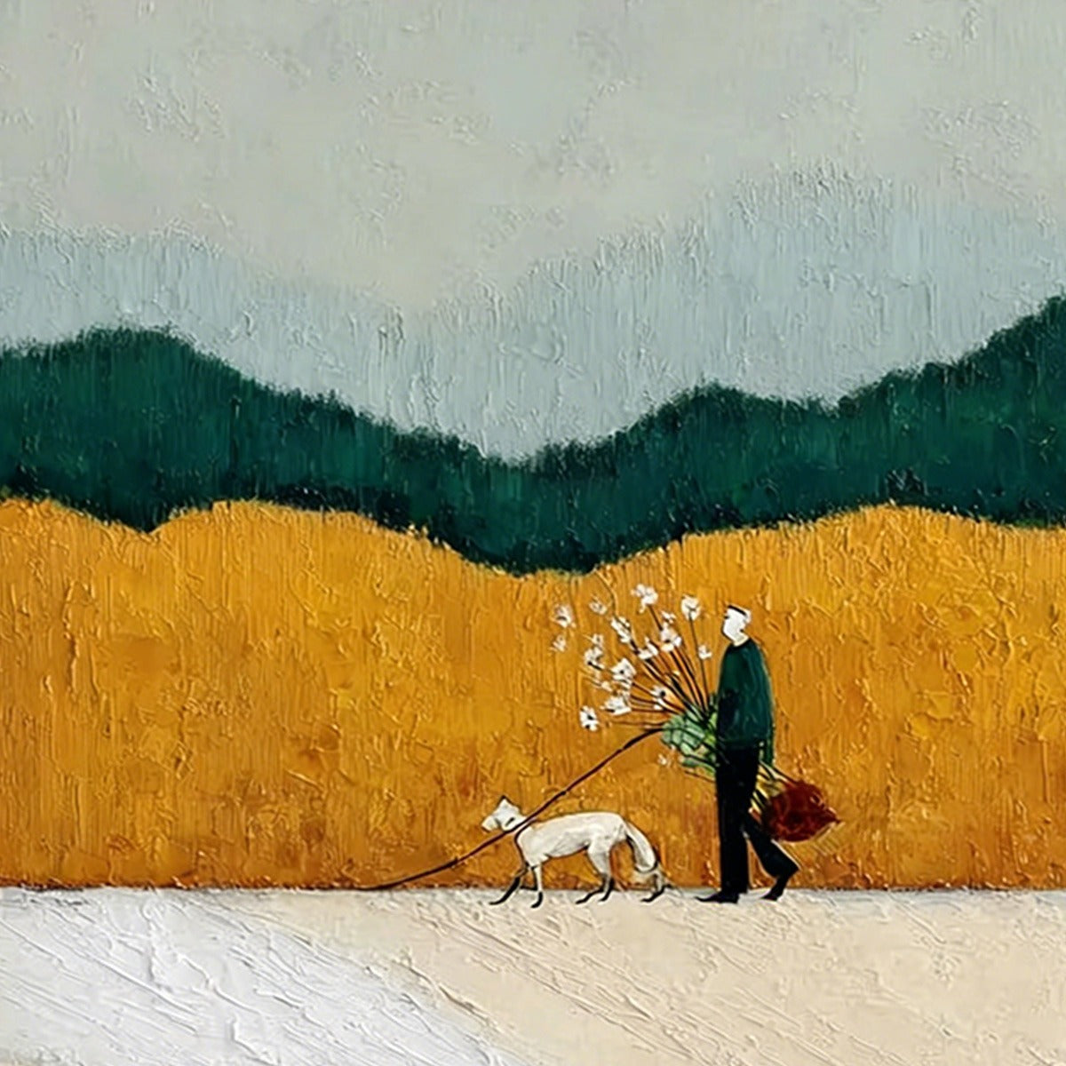 HOMEWARD BOUND: Textured Figurative Landscape Wall Art