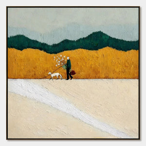 HOMEWARD BOUND: Textured Figurative Landscape Wall Art