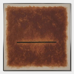 HORIZON Textured Minimalist Abstract Brown Oil Painting
