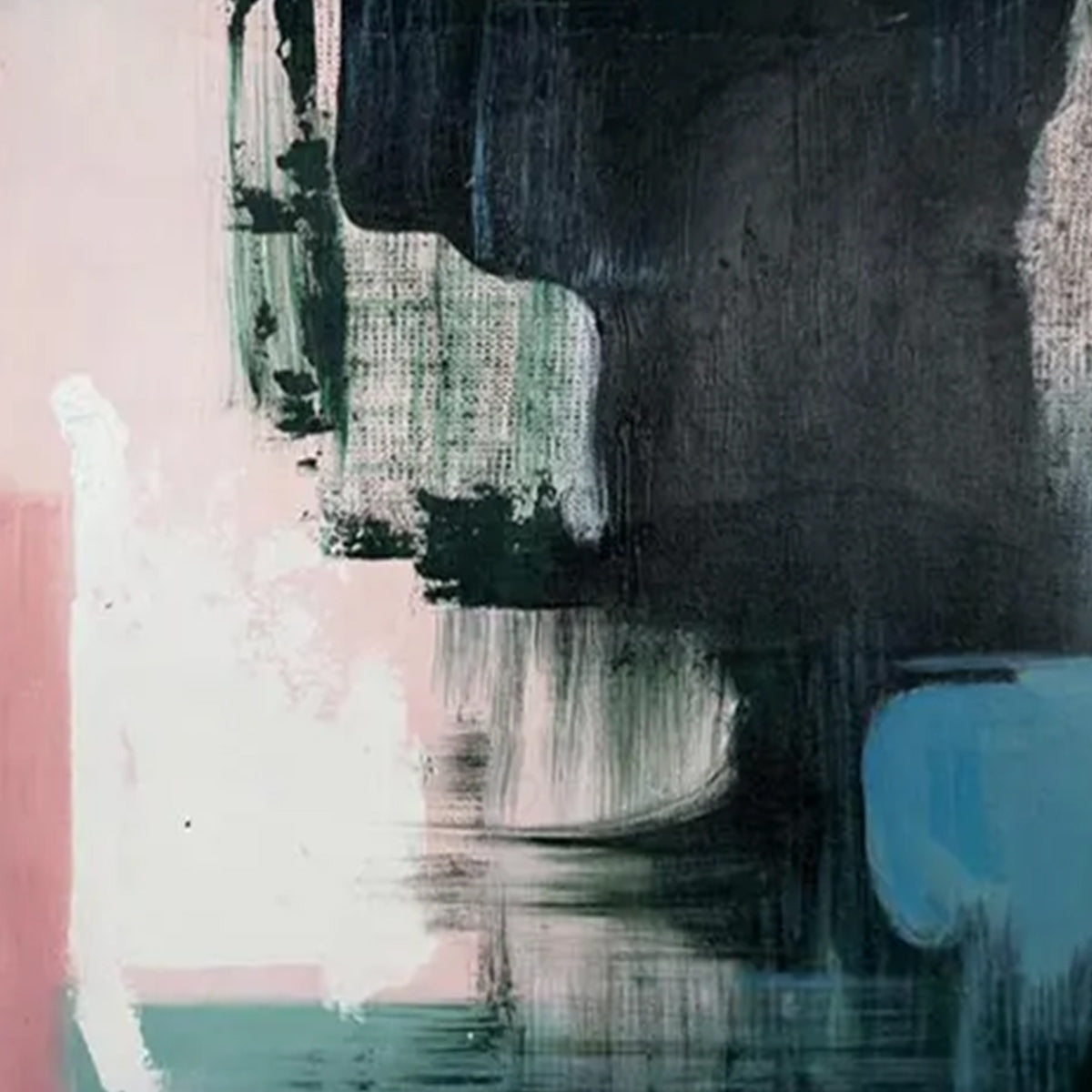 INK & BLOSSOM: Minimalist Abstract Color-Block Oil Painting