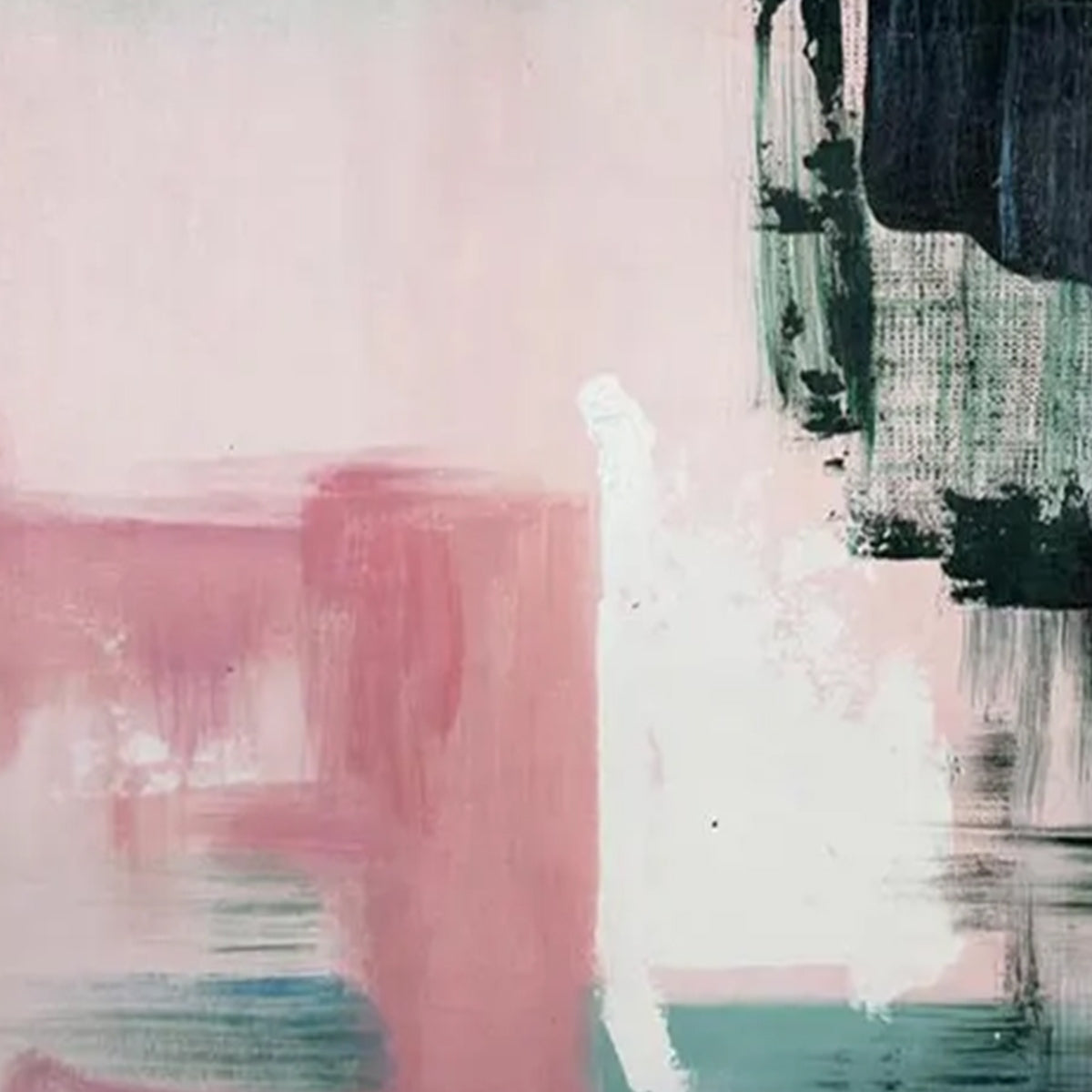 INK & BLOSSOM: Minimalist Abstract Color-Block Oil Painting