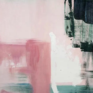 INK & BLOSSOM: Minimalist Abstract Color-Block Oil Painting