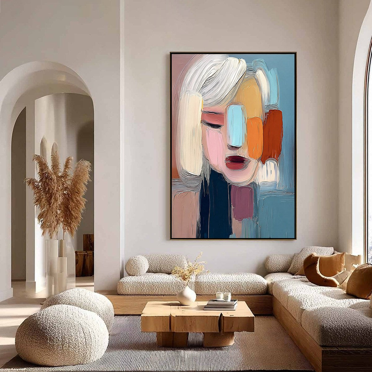 INNER GAZE: Colorful Abstract Figurative Portrait Painting