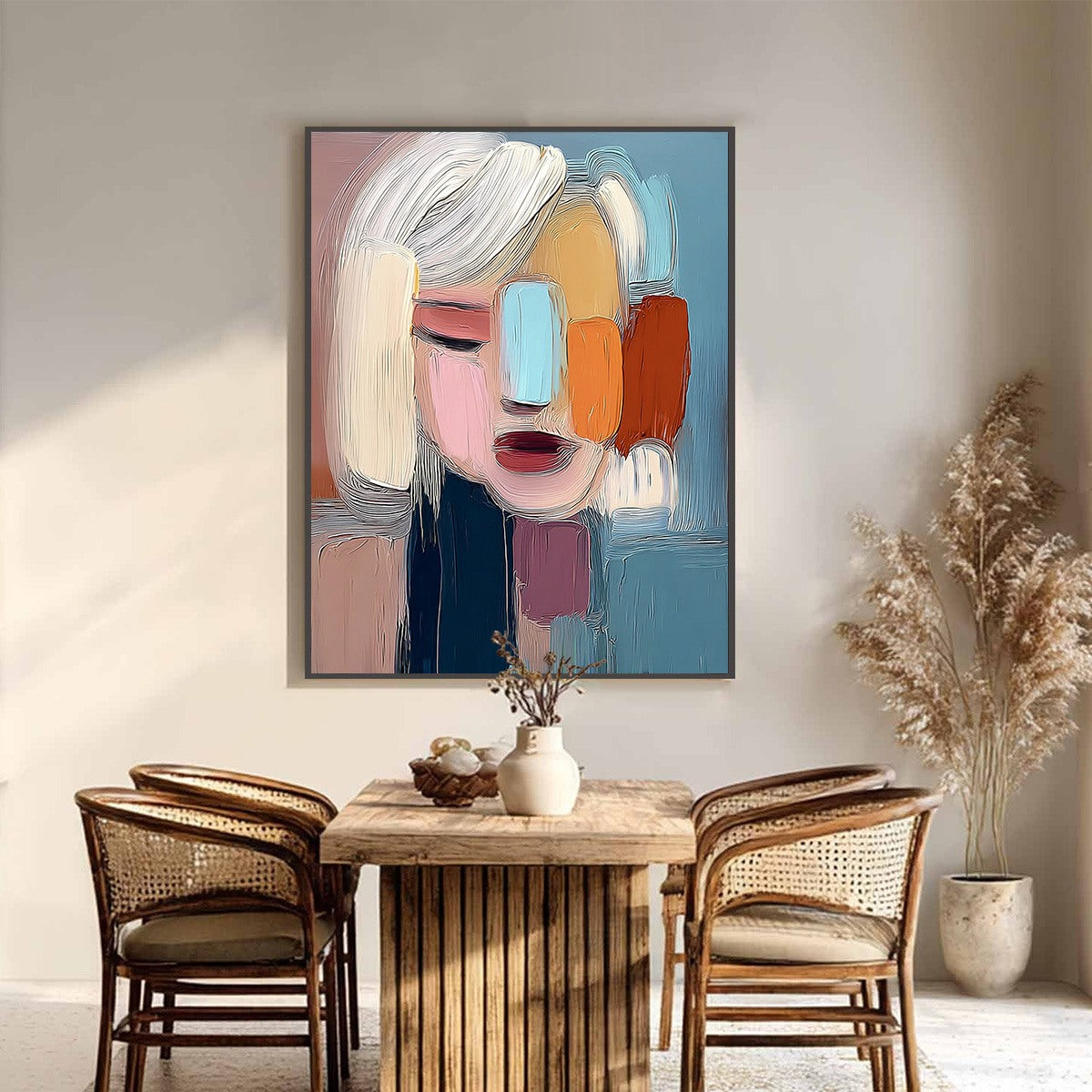INNER GAZE: Colorful Abstract Figurative Portrait Painting
