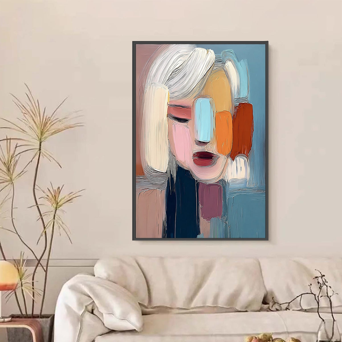 INNER GAZE: Colorful Abstract Figurative Portrait Painting