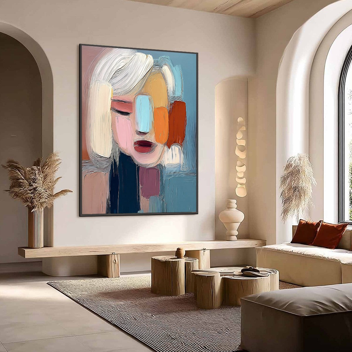 INNER GAZE: Colorful Abstract Figurative Portrait Painting