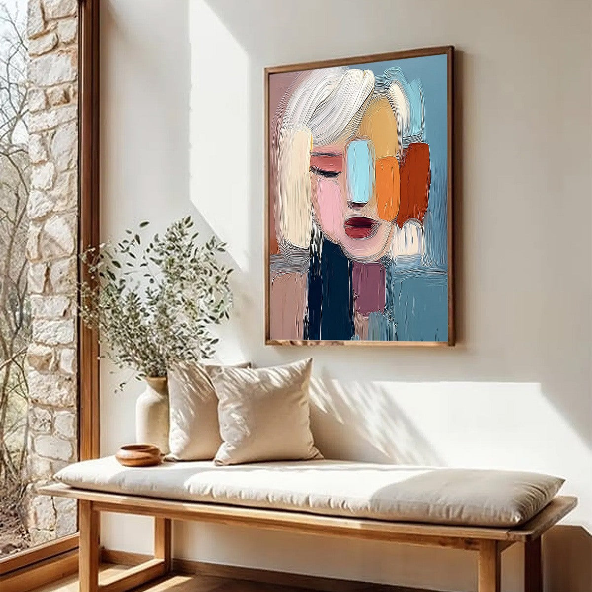 INNER GAZE: Colorful Abstract Figurative Portrait Painting