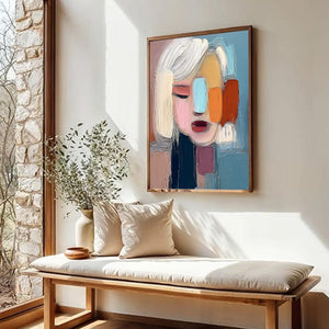 INNER GAZE: Colorful Abstract Figurative Portrait Painting