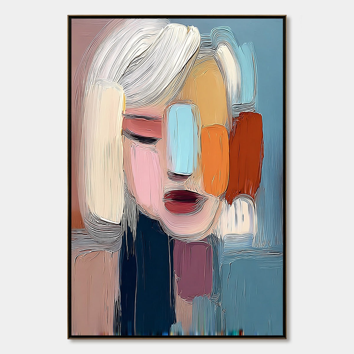 INNER GAZE: Colorful Abstract Figurative Portrait Painting