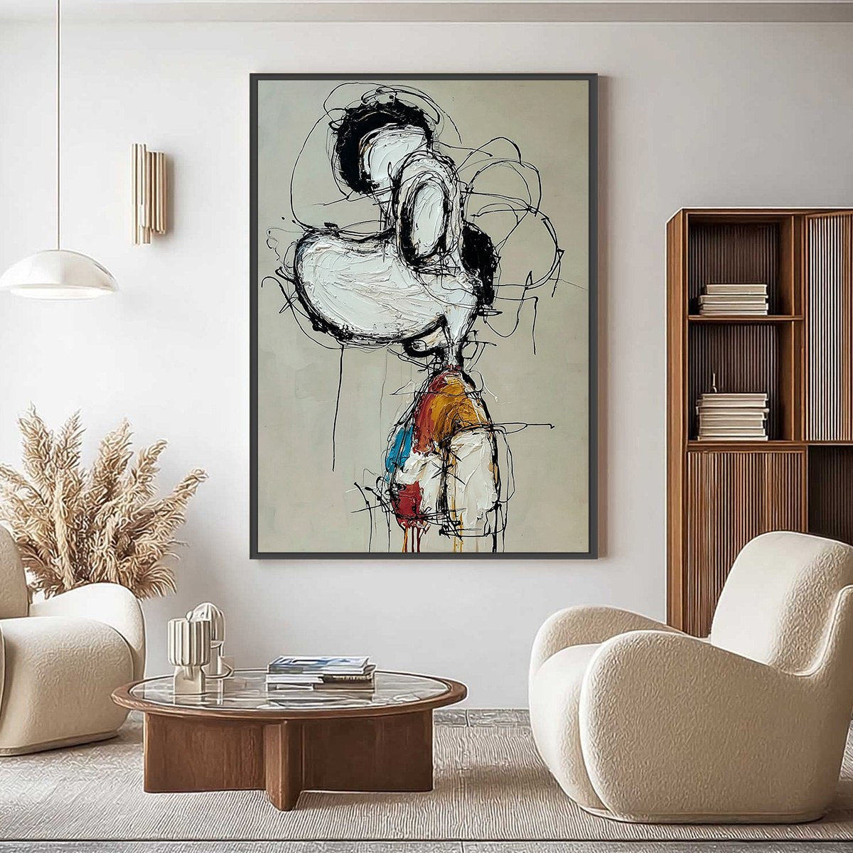 INNER MONOLOGUE: Expressive Abstract Figurative Impasto Wall Art