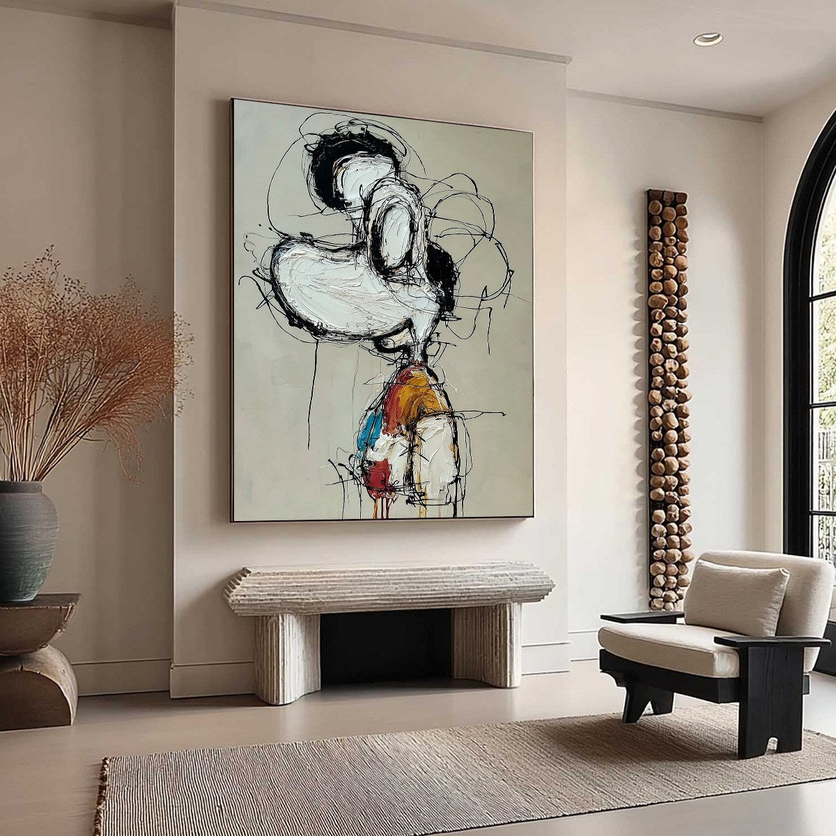 INNER MONOLOGUE: Expressive Abstract Figurative Impasto Wall Art