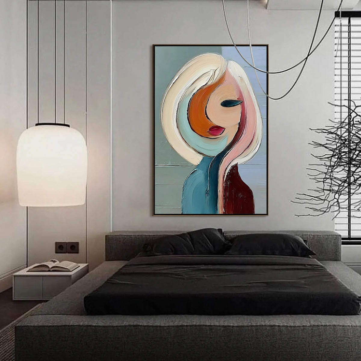 INNER WORLD: Textured Abstract Figurative Portrait Painting