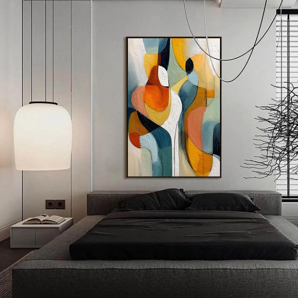 INTERPLAY: Colorful Textured Abstract Oil Painting for Modern Decor