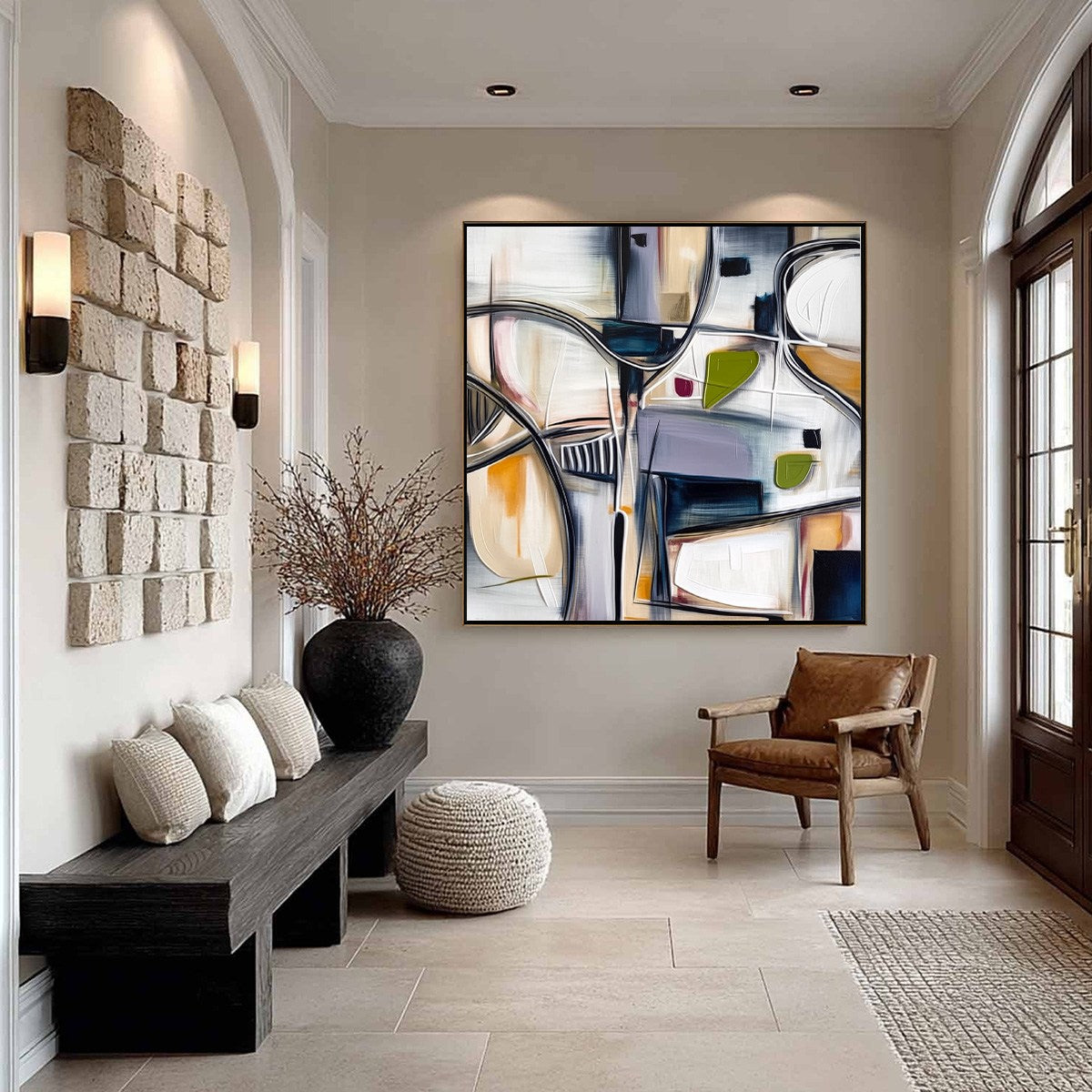 INTERSECTION: Dynamic Modern Abstract Textured Wall Art