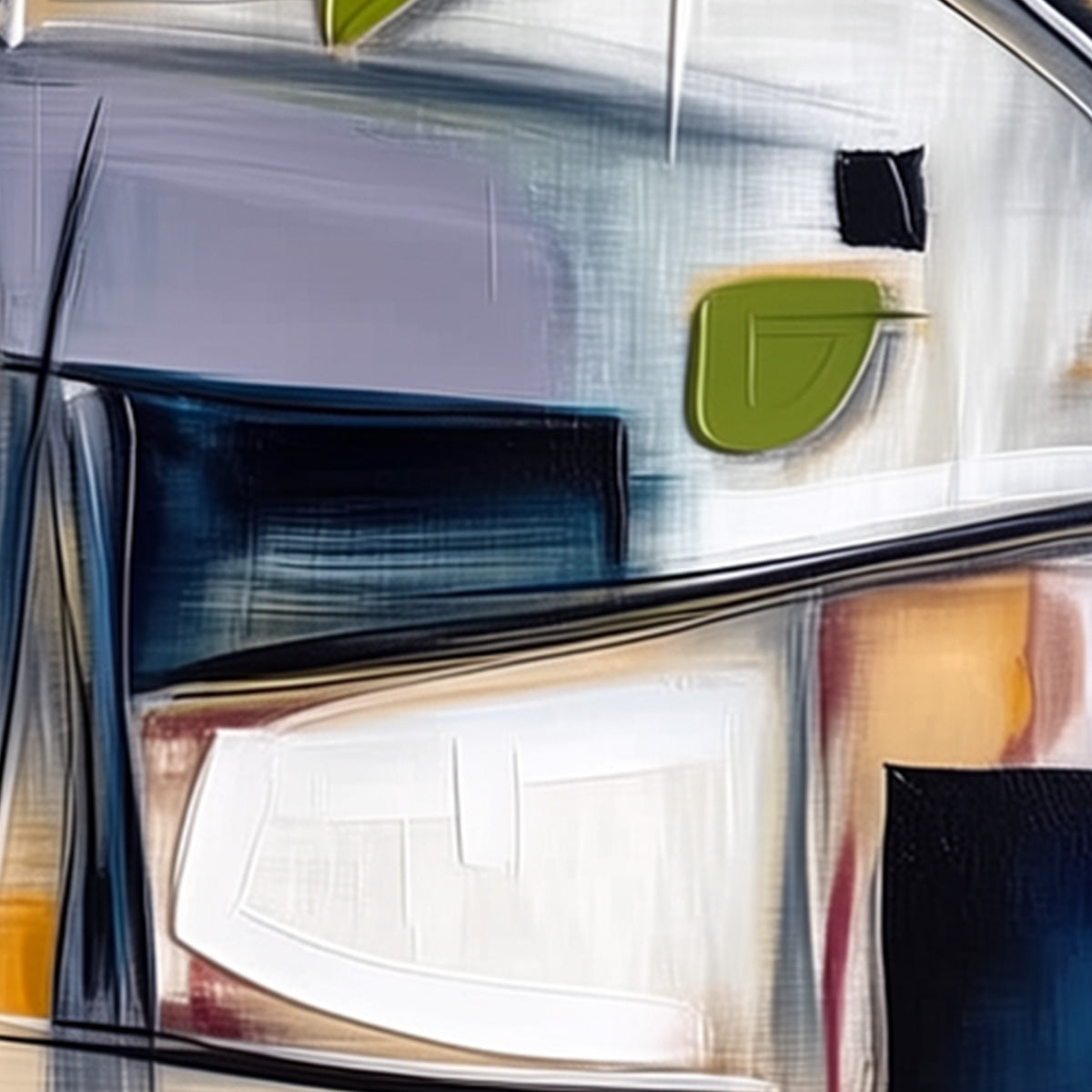INTERSECTION: Dynamic Modern Abstract Textured Wall Art