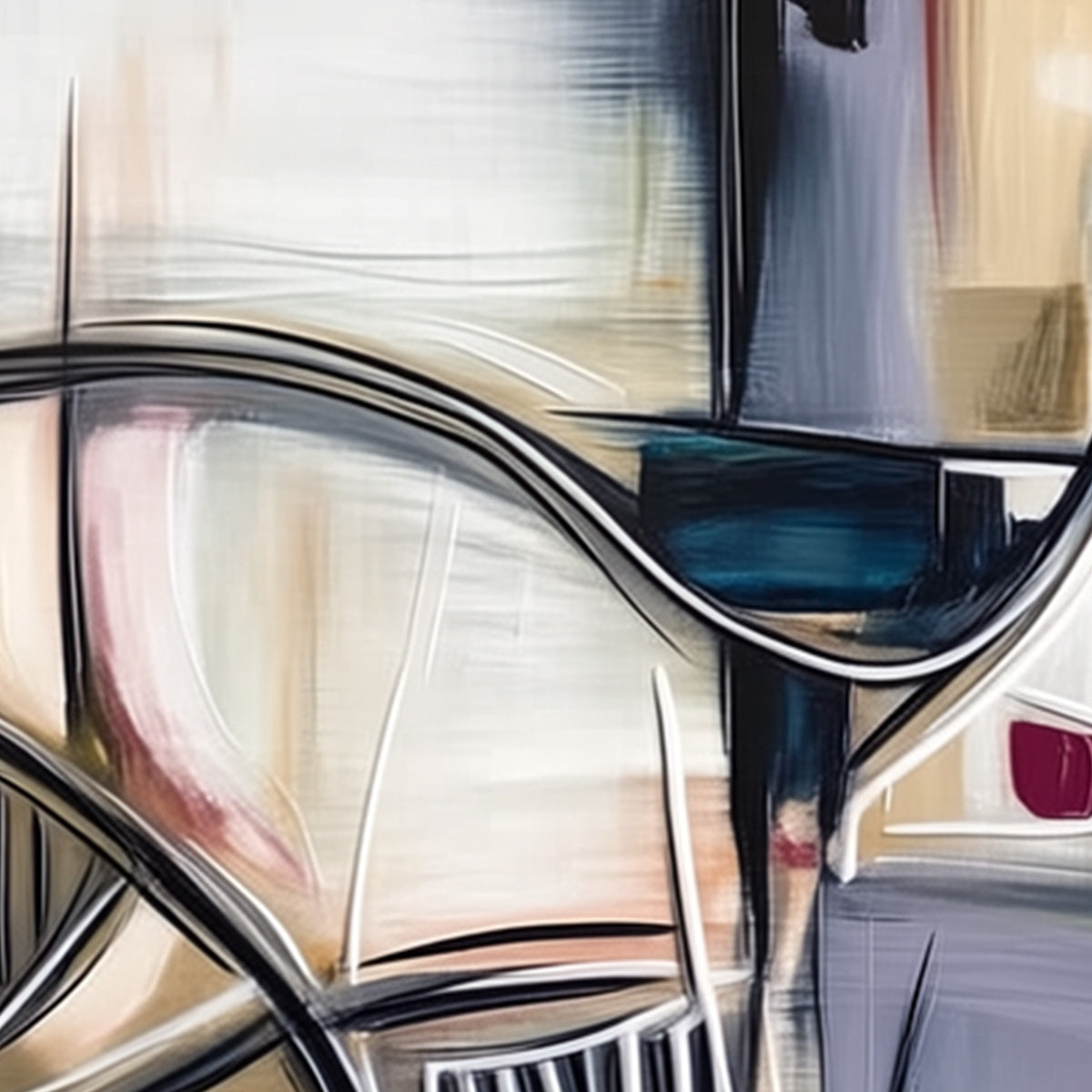 INTERSECTION: Dynamic Modern Abstract Textured Wall Art