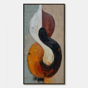 INTERTWINE: Textured Wabi Sabi Abstract Painting for Modern Decor