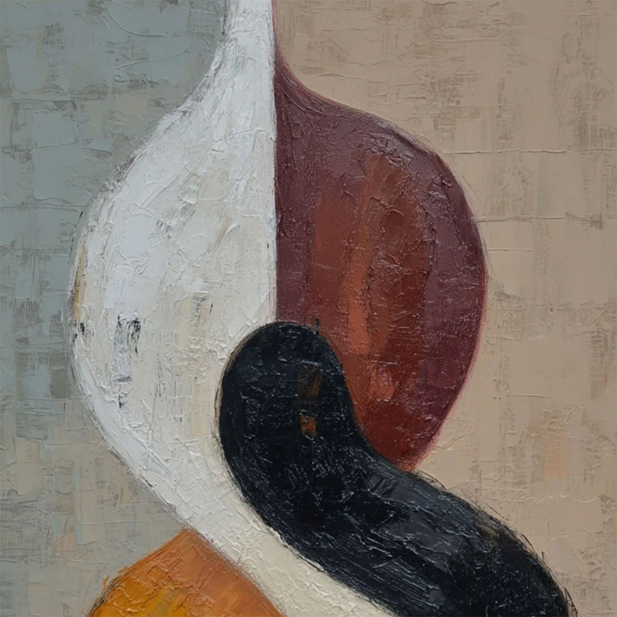 INTERTWINE: Textured Wabi Sabi Abstract Painting for Modern Decor