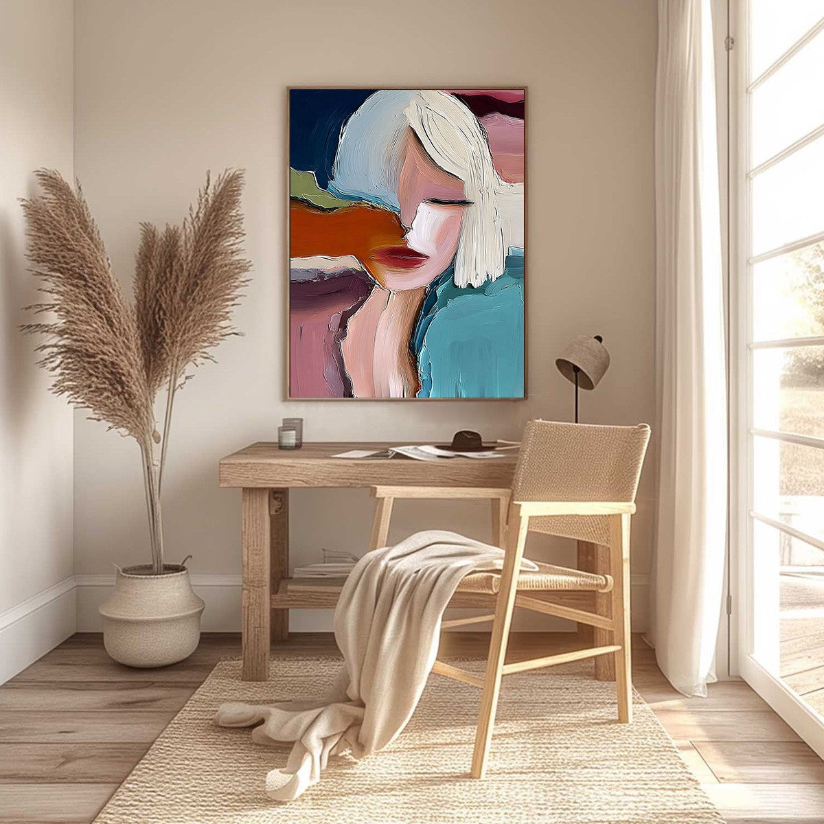 INWARD: Abstract Figurative Portrait Painting with Thick Texture