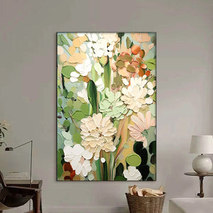 Serene Blossoms: Original Impressionist Oil Painting of Flowers - Soft Floral Wall Art