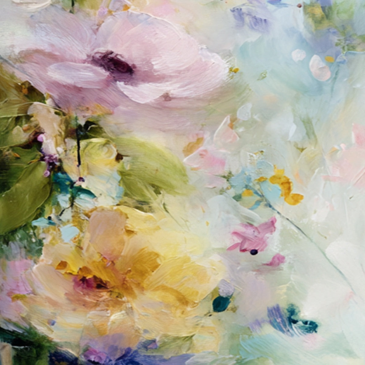 JARDIN SECRET: Impressionistic Abstract Floral Painting Set of 2