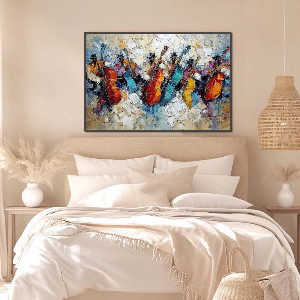 JAZZMEN'S JAM: Textured Impasto Painting of Musicians