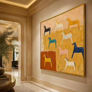 JOYFUL HORSE: Colorful Horse Pattern Painting