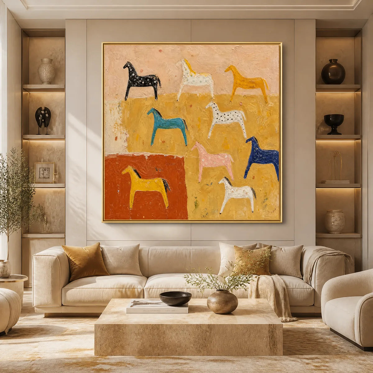 JOYFUL HORSE: Colorful Horse Pattern Painting