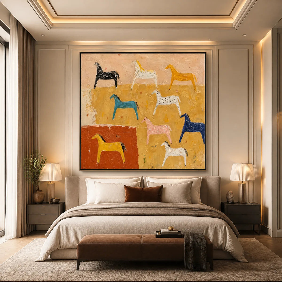 JOYFUL HORSE: Colorful Horse Pattern Painting