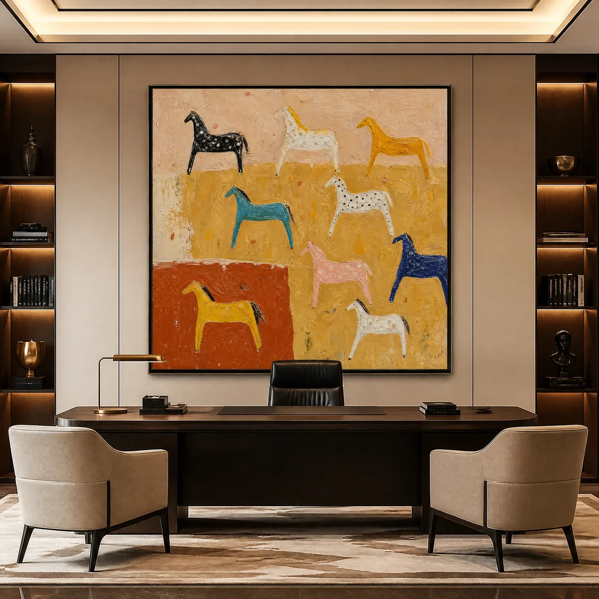 JOYFUL HORSE: Colorful Horse Pattern Painting