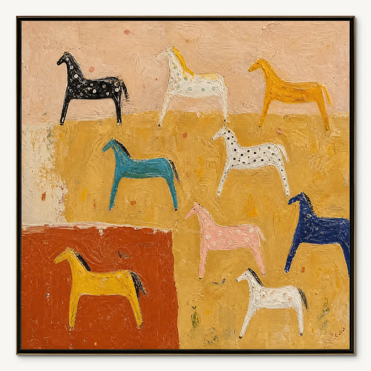 JOYFUL HORSE: Colorful Horse Pattern Painting