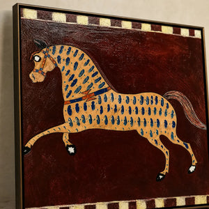 EQUESTRIAN MOSAIC displayed in a refined living room