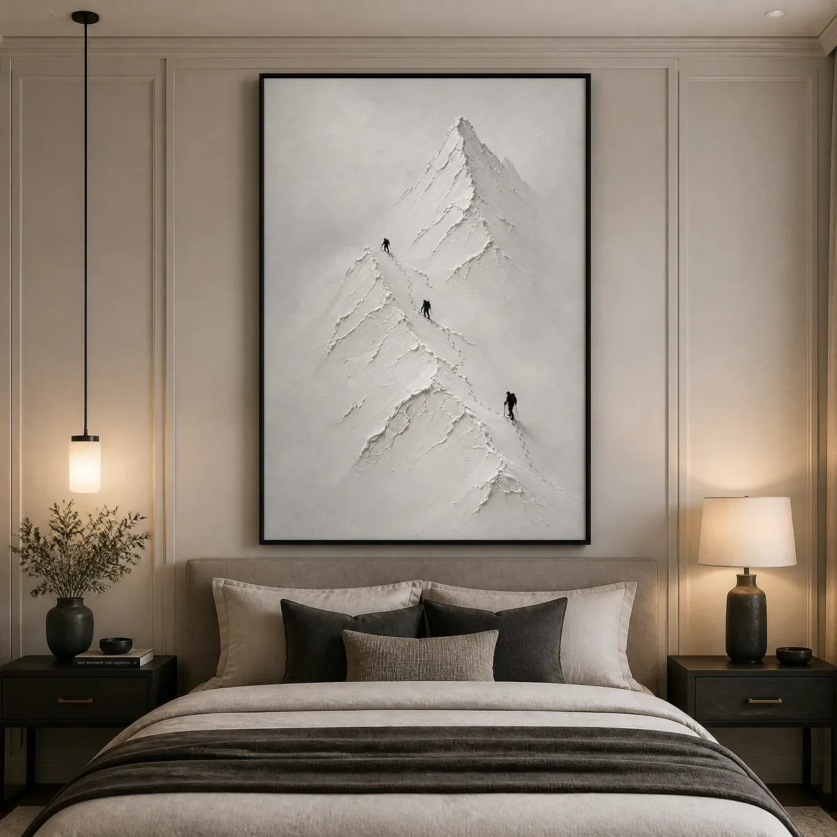 SILENT ALPINE RELIEF displayed in a refined bedroom