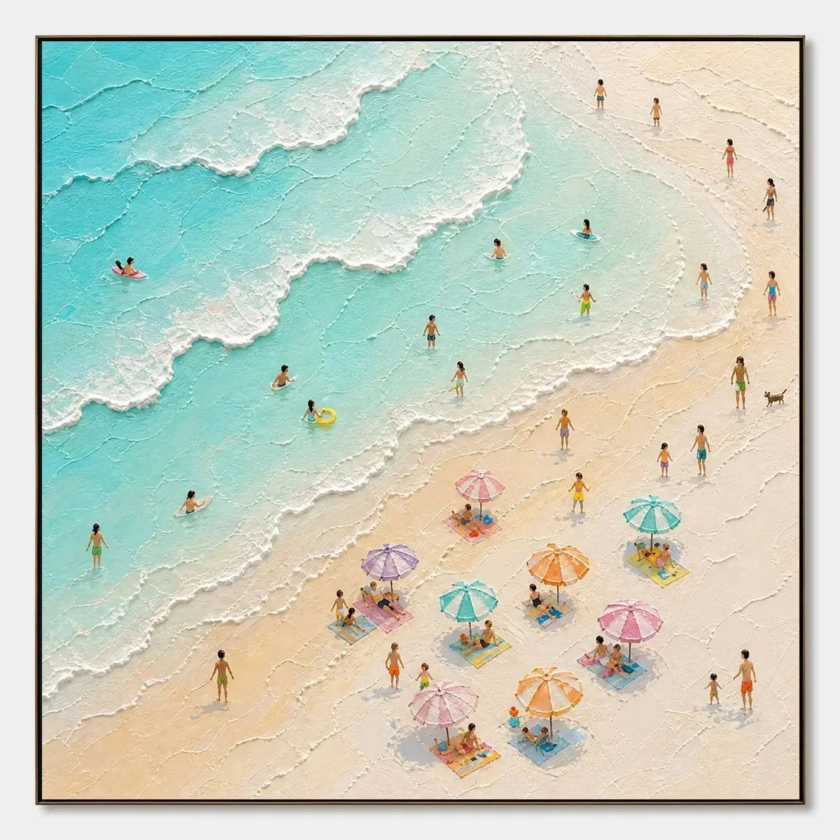 SUMMER SHORE MOSAIC hand-painted artwork