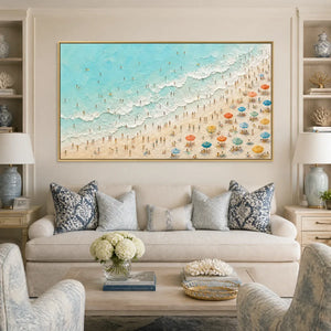 COASTLINE CARNIVAL displayed in a refined living room