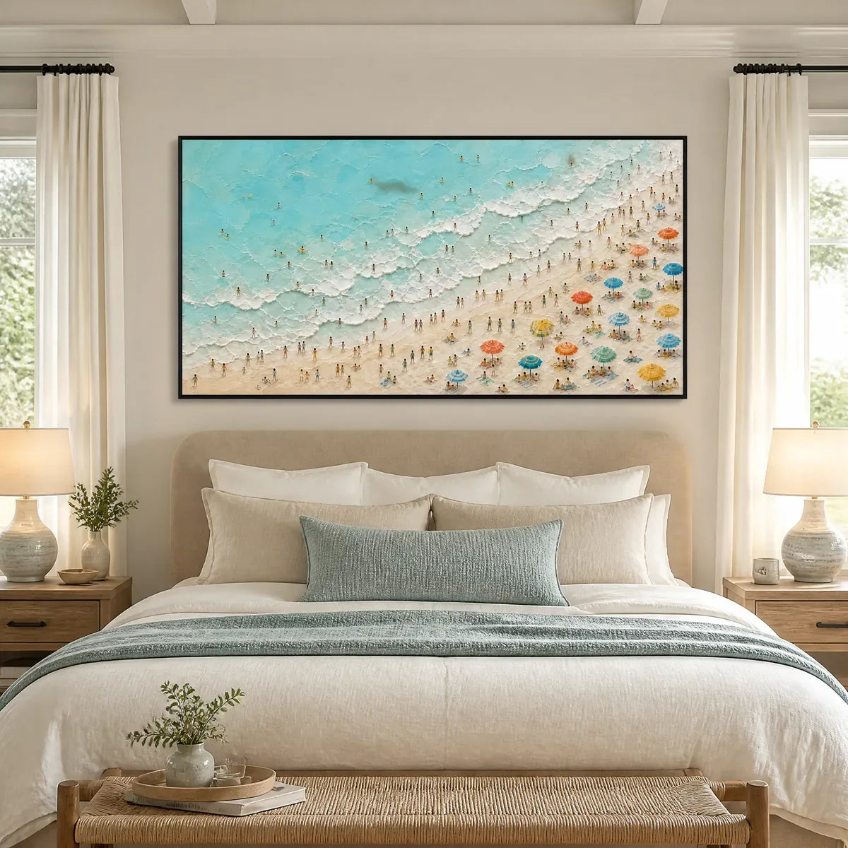 COASTLINE CARNIVAL displayed in a refined bedroom
