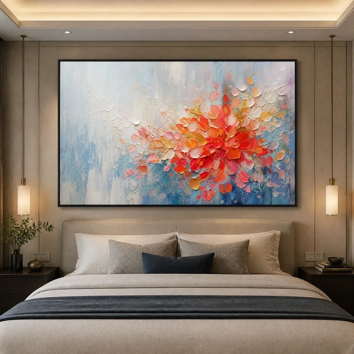 EMBER BLOOM displayed in a refined bedroom